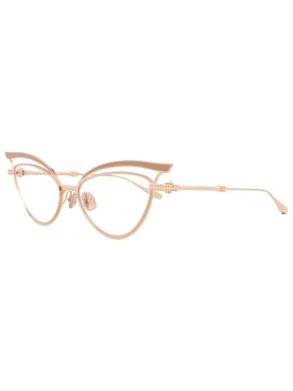 New Valentino Womens Cat Eye Rose Gold Rose Gold Transparent Fashion Designer Ey